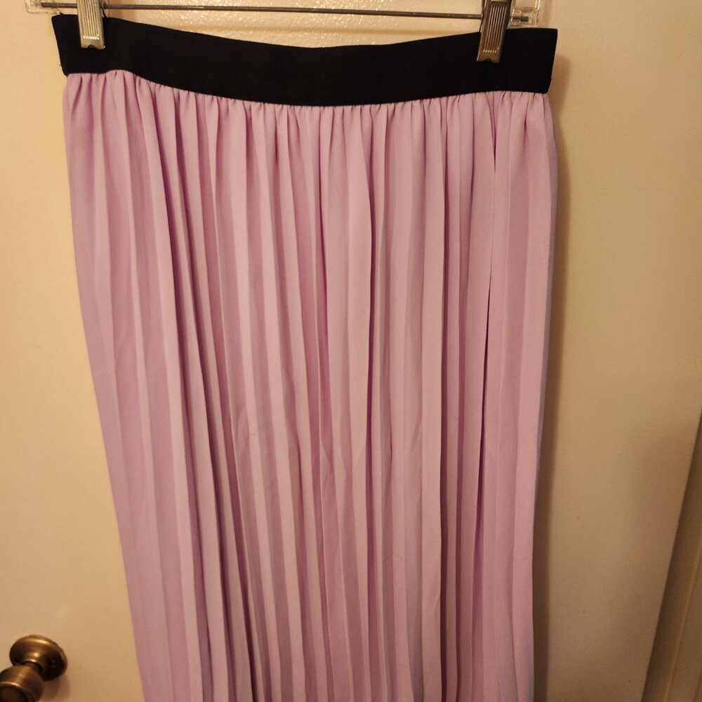 Women's Worthington Purple Pleated Skirt - Size Medium Tall